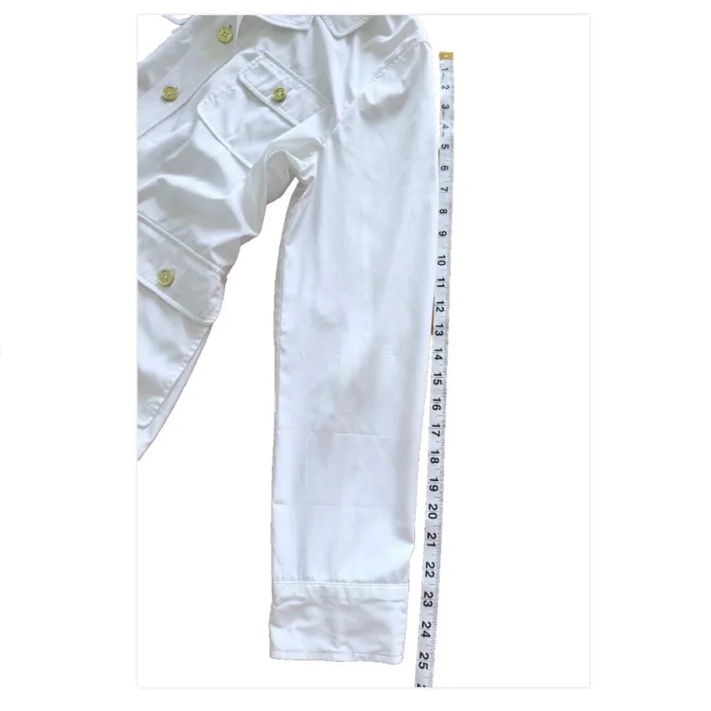 Calvin Klein White Lightweight Jacket Coastal Summer Minimalist Old Money - Picture 5 of 7
